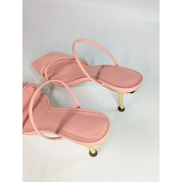 Cult Gaia Women's Lydia Square Toe Strap High Heel Sandals Size 38.5 (MSRP $428) - Picture 6 of 11